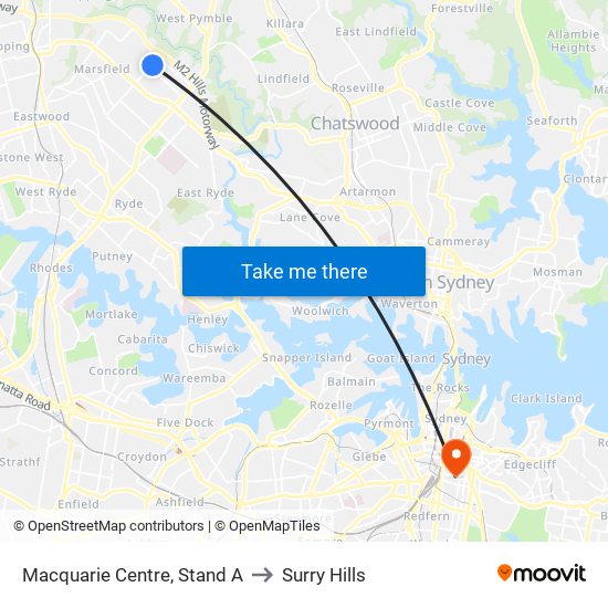 Macquarie Centre, Stand A to Surry Hills map