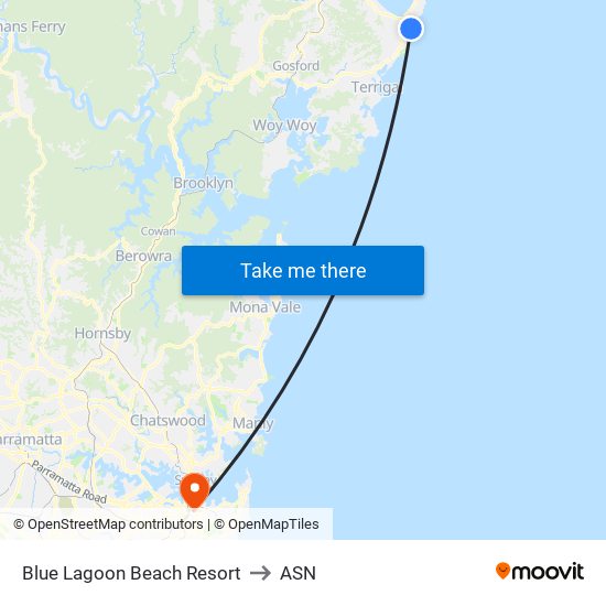 Blue Lagoon Beach Resort to ASN map