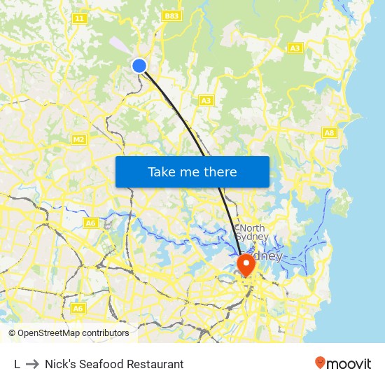 L to Nick's Seafood Restaurant map
