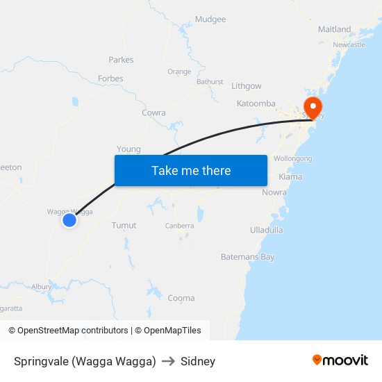 Springvale (Wagga Wagga) to Sidney map