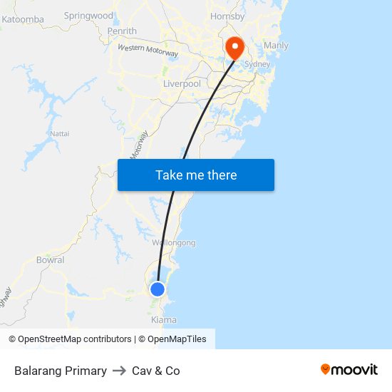 Balarang Primary to Cav & Co map