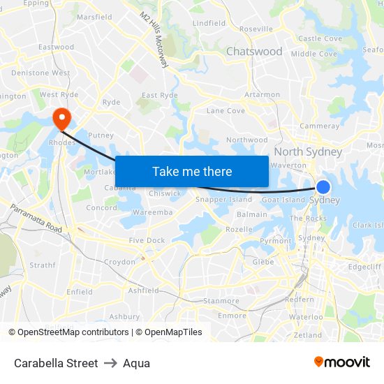 Carabella Street to Aqua map