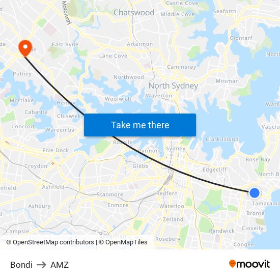 Bondi to AMZ map