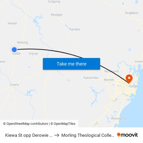 Kiewa St opp Derowie St to Morling Theological College map