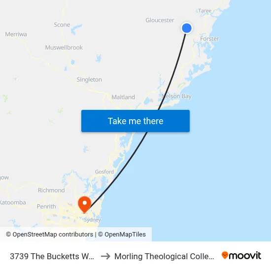 3739 The Bucketts Way to Morling Theological College map