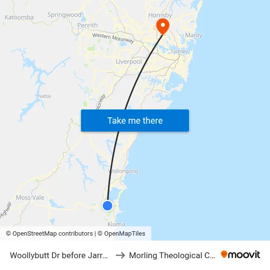 Woollybutt Dr before Jarrah Way to Morling Theological College map