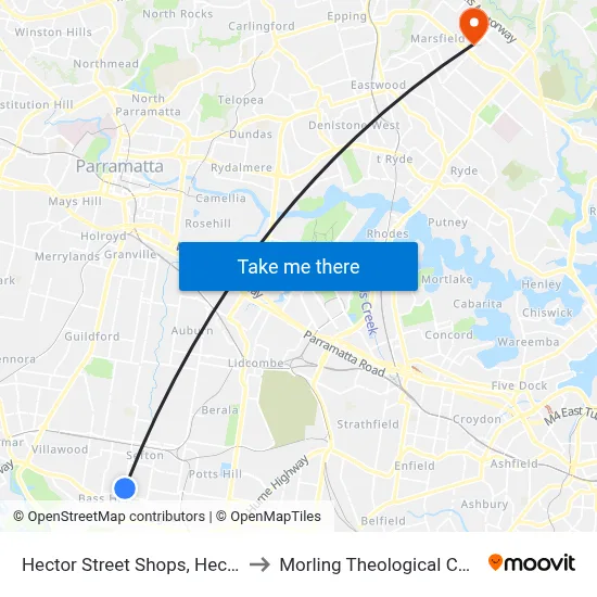 Hector Street Shops, Hector St to Morling Theological College map