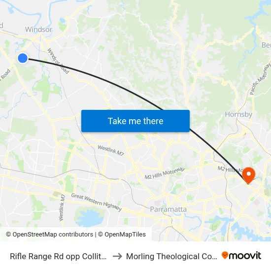 Rifle Range Rd opp Collith Ave to Morling Theological College map