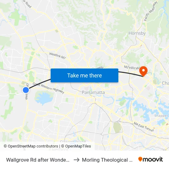 Wallgrove Rd after Wonderland Dr to Morling Theological College map