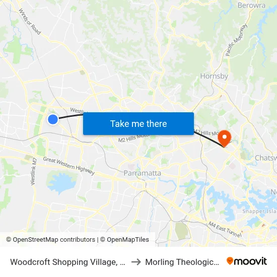 Woodcroft Shopping Village, Richmond Rd to Morling Theological College map
