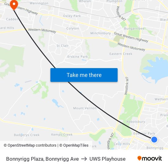 Bonnyrigg Plaza, Bonnyrigg Ave to UWS Playhouse map