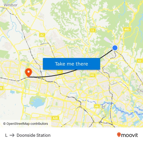 L to Doonside Station map