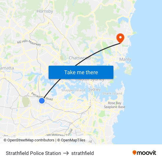 Strathfield Police Station to strathfield map