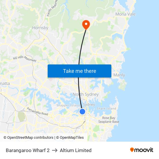 Barangaroo Wharf 2 to Altium Limited map