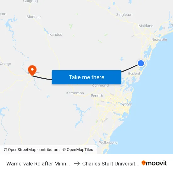 Warnervale Rd after Minnesota Rd to Charles Sturt University (CSU) map