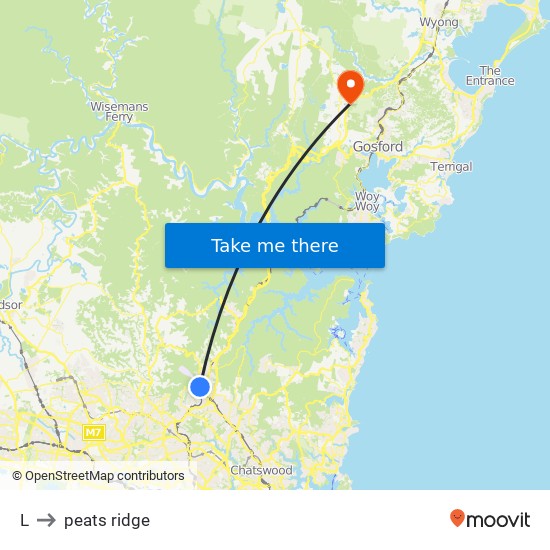 L to peats ridge map