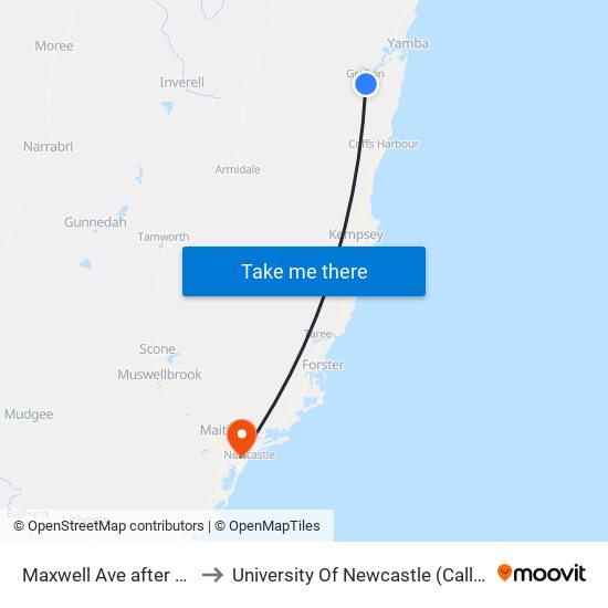 Maxwell Ave after Armidale St to University Of Newcastle (Callaghan Campus) map
