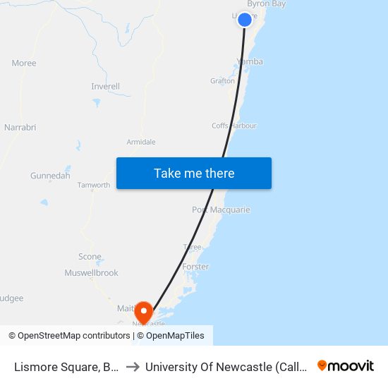 Lismore Square, Brewster St to University Of Newcastle (Callaghan Campus) map