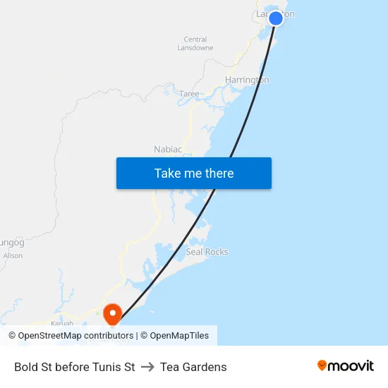 Bold St before Tunis St to Tea Gardens map