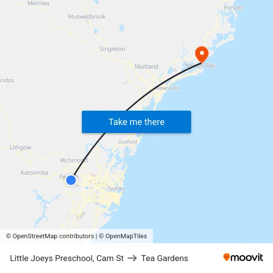 Little Joeys Preschool, Cam St to Tea Gardens map