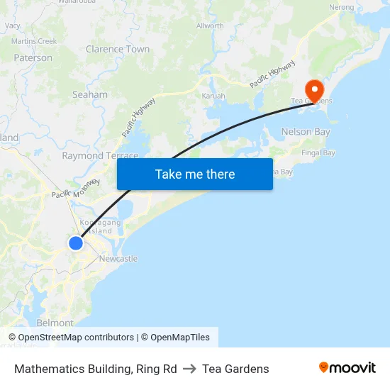 Mathematics Building, Ring Rd to Tea Gardens map