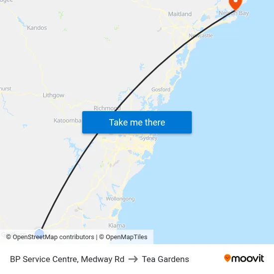 BP Service Centre, Medway Rd to Tea Gardens map