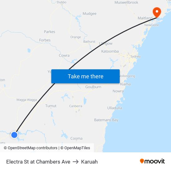 Electra St at Chambers Ave to Karuah map