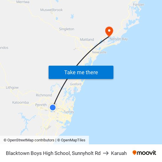 Blacktown Boys High School, Sunnyholt Rd to Karuah map