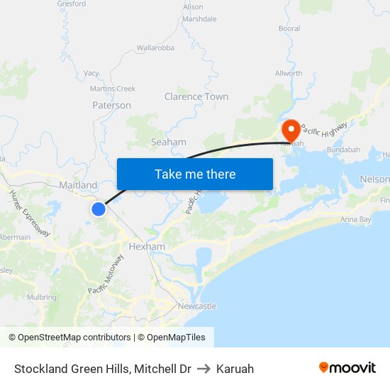 Stockland Green Hills, Mitchell Dr to Karuah map