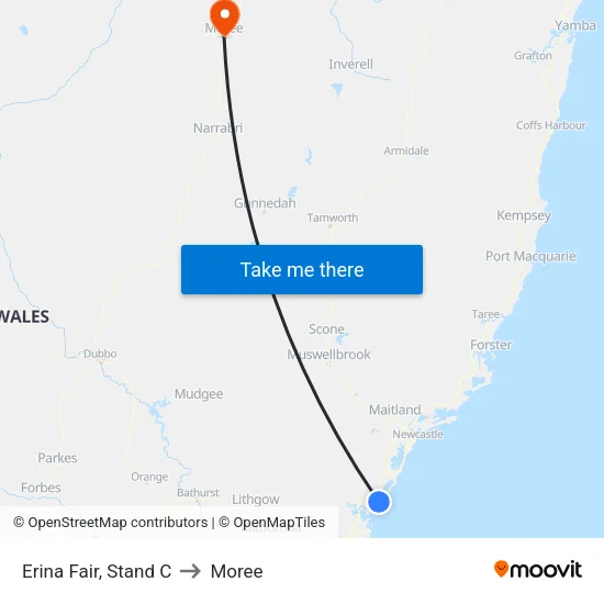 Erina Fair, Stand C to Moree map