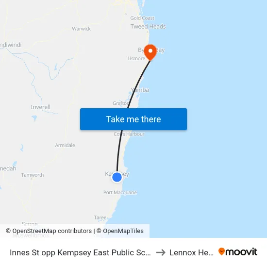 Innes St opp Kempsey East Public School to Lennox Head map