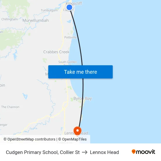 Cudgen Primary School, Collier St to Lennox Head map