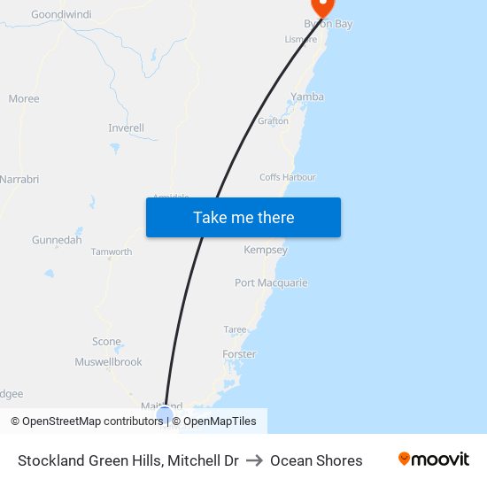 Stockland Green Hills, Mitchell Dr to Ocean Shores map