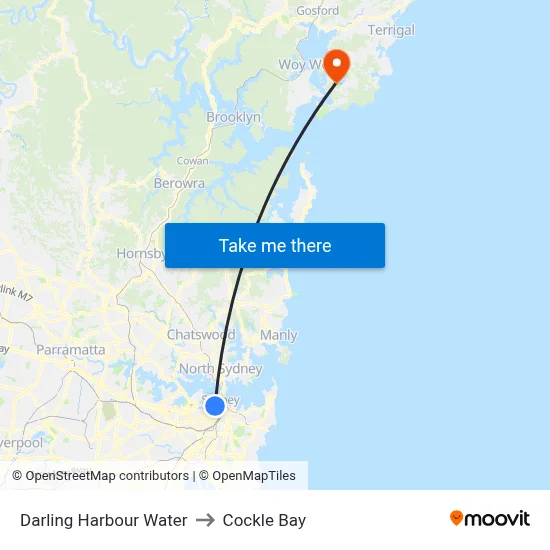 Darling Harbour Water to Cockle Bay map