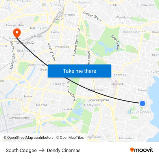South Coogee to South Coogee map