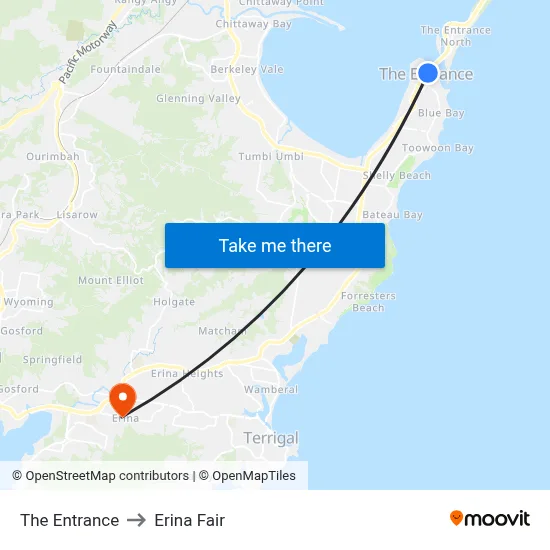 The Entrance to Erina Fair map