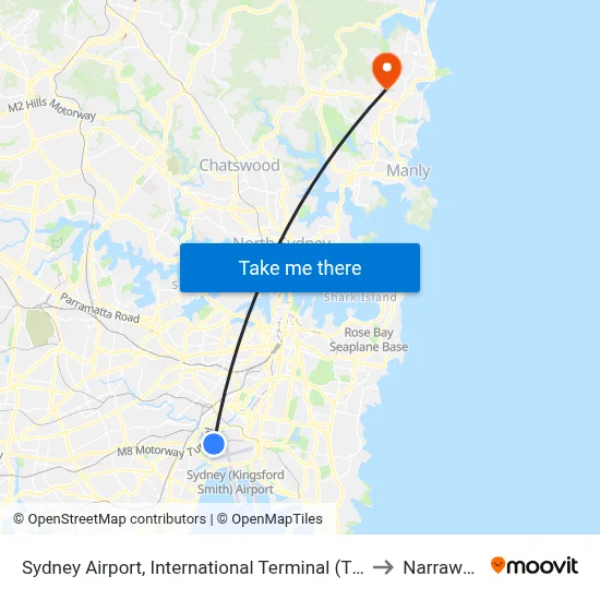 Sydney Airport, International Terminal (T1), Arrival Ct to Narraweena map