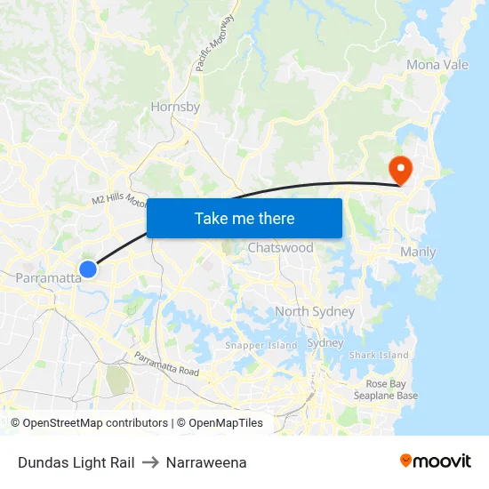 Dundas Light Rail to Narraweena map