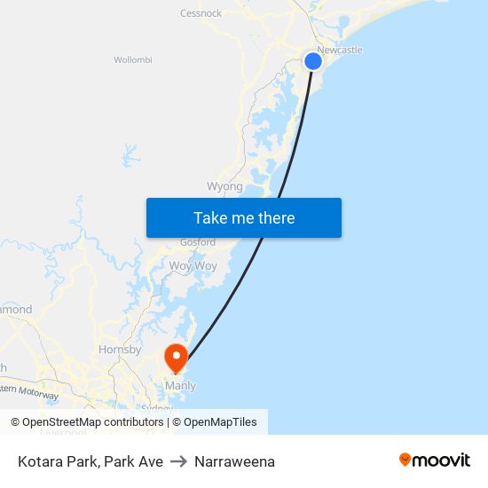 Kotara Park, Park Ave to Narraweena map