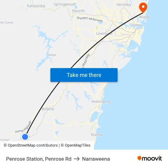 Penrose Station, Penrose Rd to Narraweena map