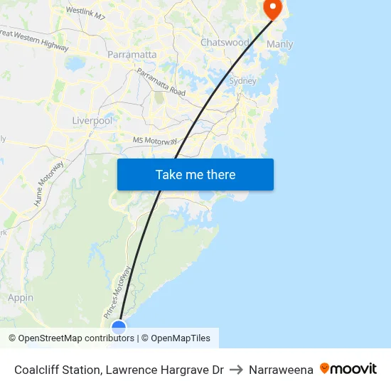Coalcliff Station, Lawrence Hargrave Dr to Narraweena map