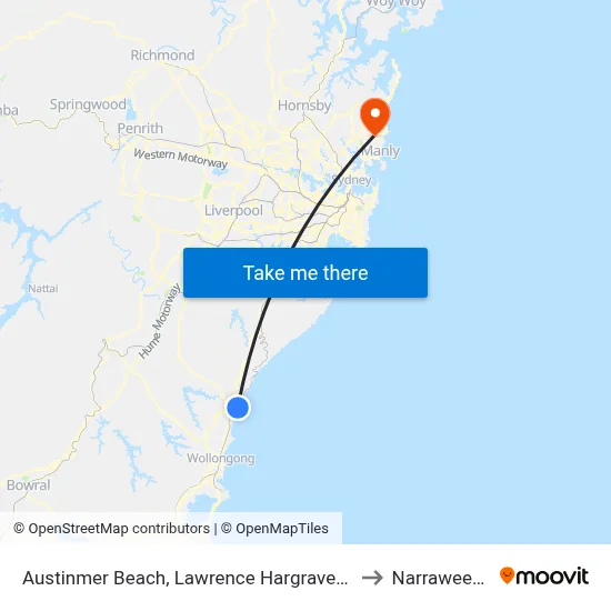 Austinmer Beach, Lawrence Hargrave Dr to Narraweena map