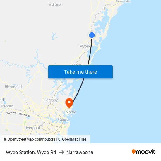Wyee Station, Wyee Rd to Narraweena map