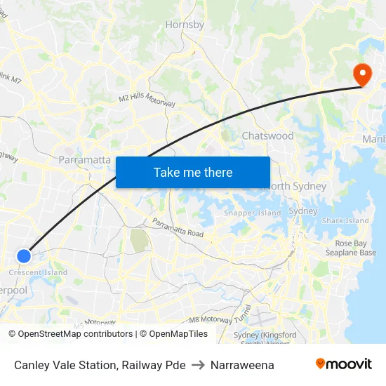Canley Vale Station, Railway Pde to Narraweena map