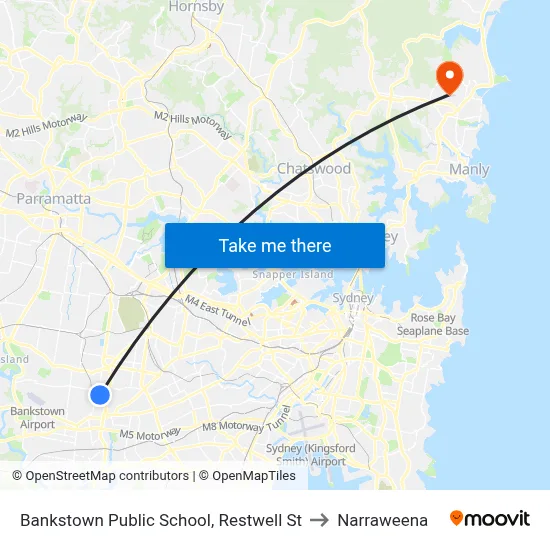 Bankstown Public School, Restwell St to Narraweena map