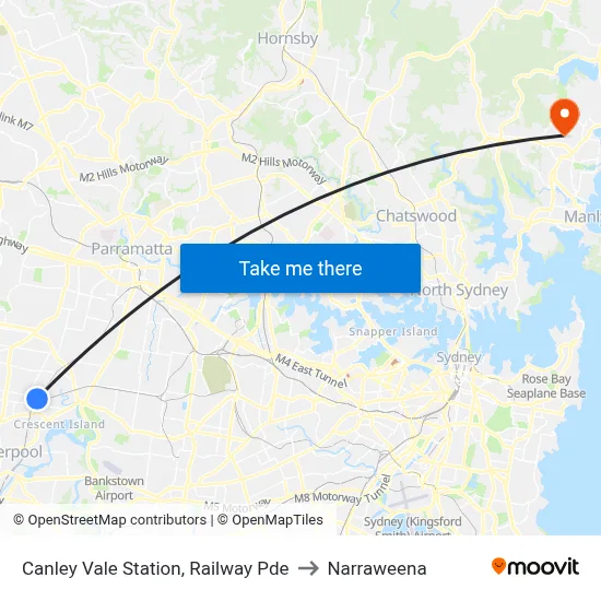 Canley Vale Station, Railway Pde to Narraweena map