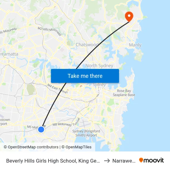 Beverly Hills Girls High School, King Georges Rd to Narraweena map