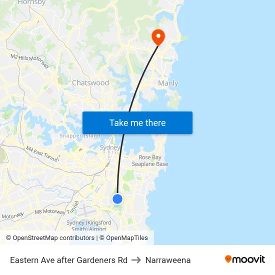 Eastern Ave after Gardeners Rd to Narraweena map