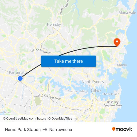 Harris Park Station to Narraweena map