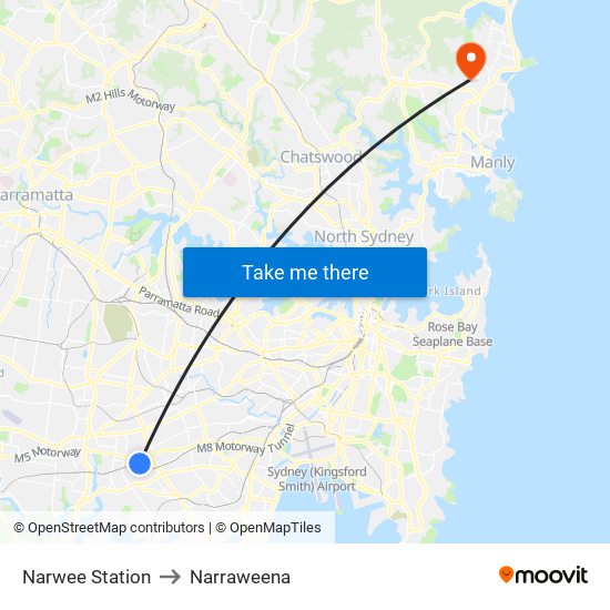 Narwee Station to Narraweena map